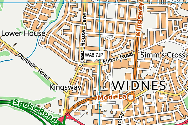 WA8 7JP map - OS VectorMap District (Ordnance Survey)