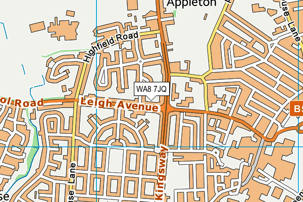 WA8 7JQ map - OS VectorMap District (Ordnance Survey)