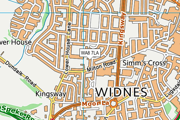 WA8 7LA map - OS VectorMap District (Ordnance Survey)