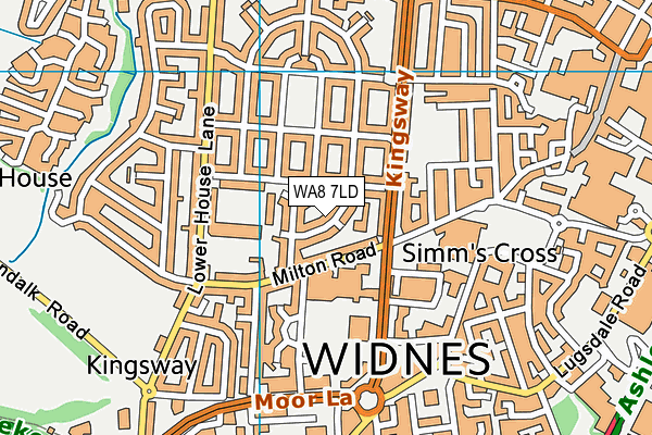 WA8 7LD map - OS VectorMap District (Ordnance Survey)