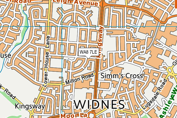 WA8 7LE map - OS VectorMap District (Ordnance Survey)