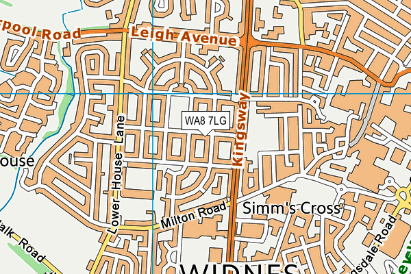 WA8 7LG map - OS VectorMap District (Ordnance Survey)