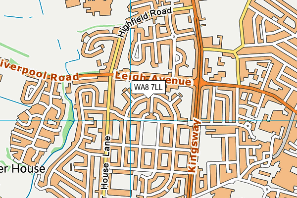 WA8 7LL map - OS VectorMap District (Ordnance Survey)