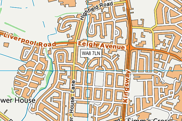 WA8 7LN map - OS VectorMap District (Ordnance Survey)