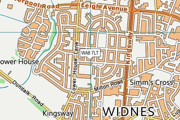 WA8 7LT map - OS VectorMap District (Ordnance Survey)