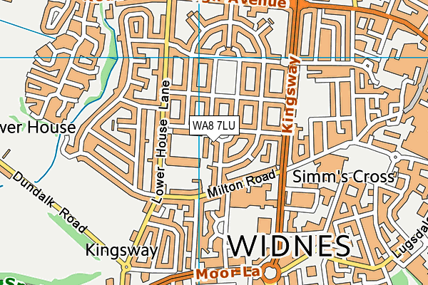 WA8 7LU map - OS VectorMap District (Ordnance Survey)