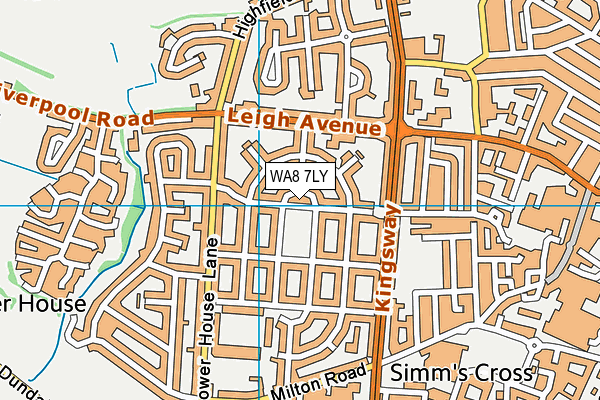 WA8 7LY map - OS VectorMap District (Ordnance Survey)