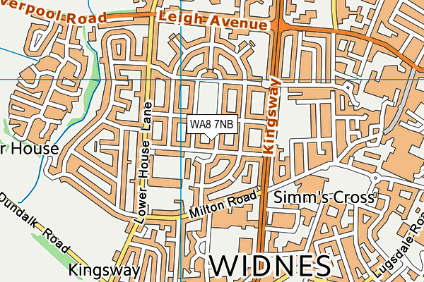 WA8 7NB map - OS VectorMap District (Ordnance Survey)