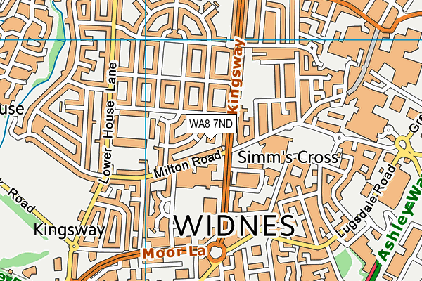 WA8 7ND map - OS VectorMap District (Ordnance Survey)