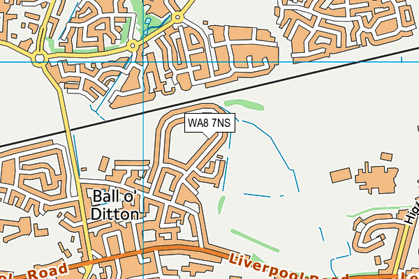 WA8 7NS map - OS VectorMap District (Ordnance Survey)