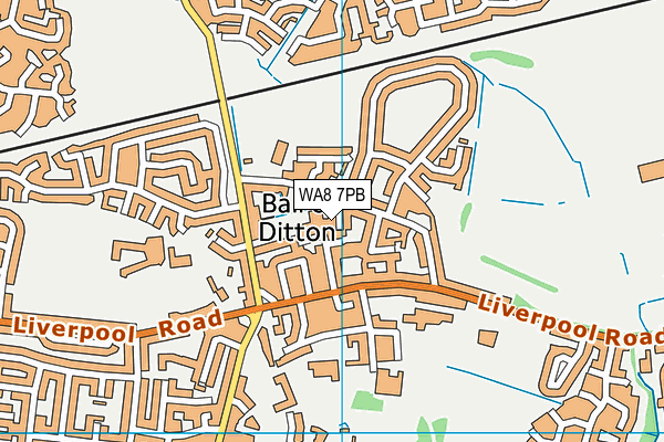 WA8 7PB map - OS VectorMap District (Ordnance Survey)