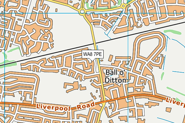 WA8 7PE map - OS VectorMap District (Ordnance Survey)