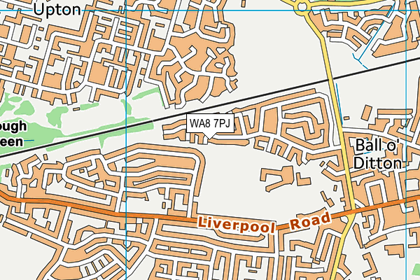 WA8 7PJ map - OS VectorMap District (Ordnance Survey)