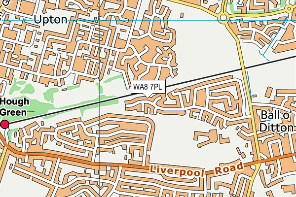 WA8 7PL map - OS VectorMap District (Ordnance Survey)