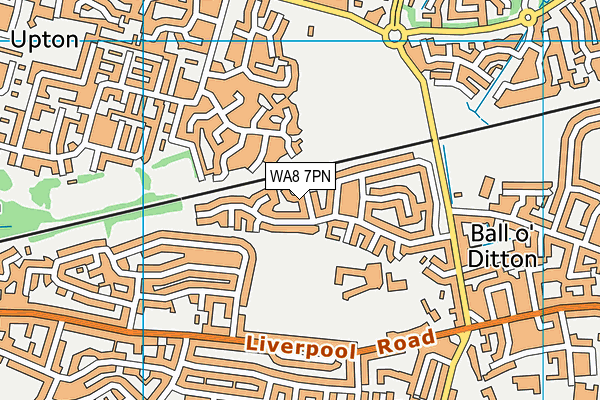 WA8 7PN map - OS VectorMap District (Ordnance Survey)