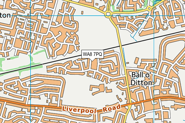 WA8 7PQ map - OS VectorMap District (Ordnance Survey)