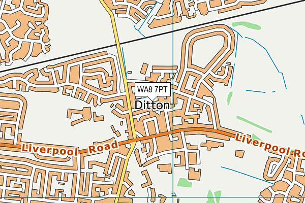 WA8 7PT map - OS VectorMap District (Ordnance Survey)