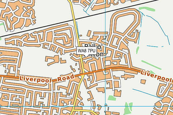 WA8 7PU map - OS VectorMap District (Ordnance Survey)