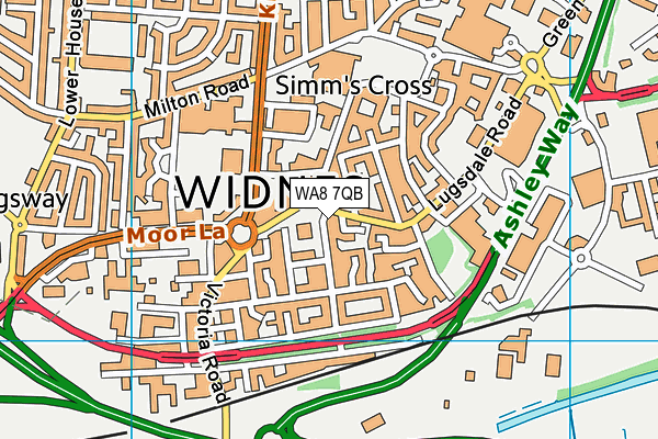 WA8 7QB map - OS VectorMap District (Ordnance Survey)