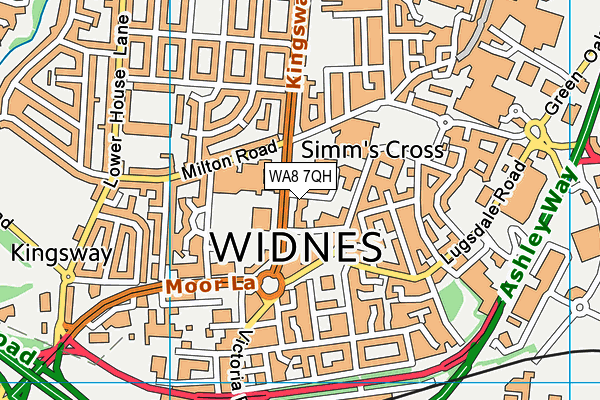 Map of WIDNES MASONIC HALL LIMITED(THE) at district scale