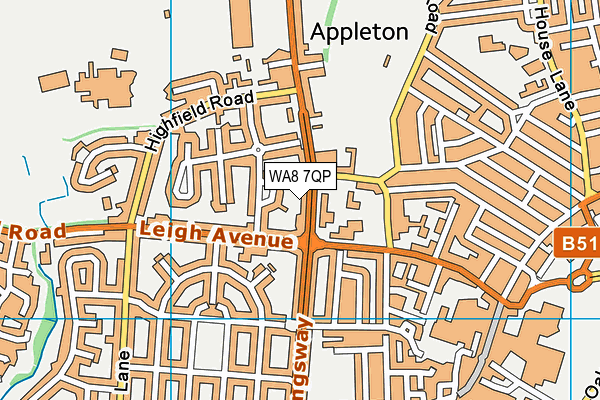 WA8 7QP map - OS VectorMap District (Ordnance Survey)