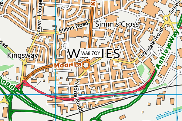 WA8 7QY map - OS VectorMap District (Ordnance Survey)