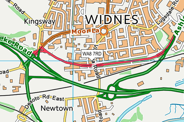 WA8 7RD map - OS VectorMap District (Ordnance Survey)