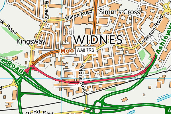 WA8 7RS map - OS VectorMap District (Ordnance Survey)