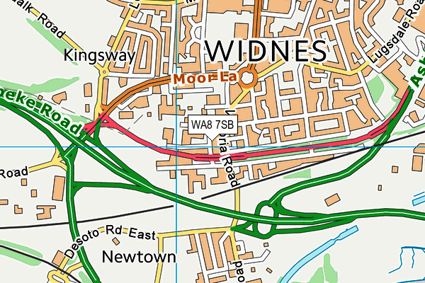 WA8 7SB map - OS VectorMap District (Ordnance Survey)