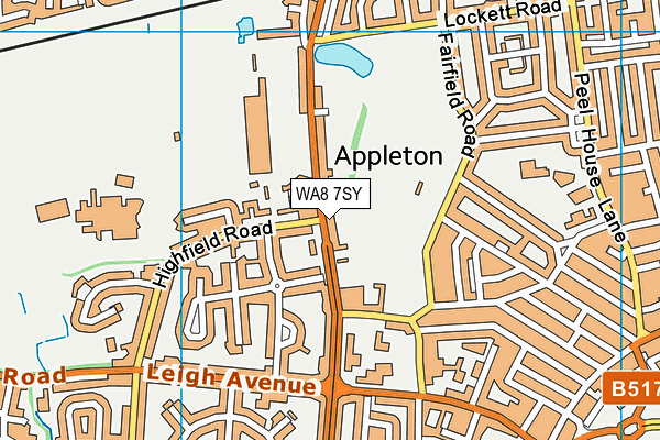 WA8 7SY map - OS VectorMap District (Ordnance Survey)