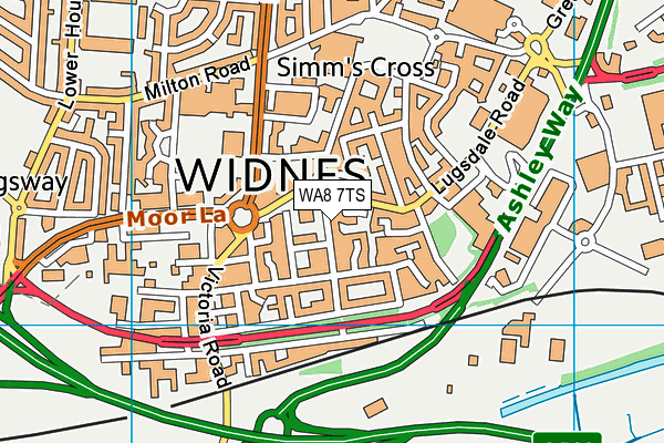 WA8 7TS map - OS VectorMap District (Ordnance Survey)