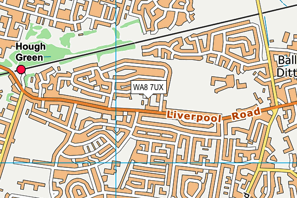 WA8 7UX map - OS VectorMap District (Ordnance Survey)