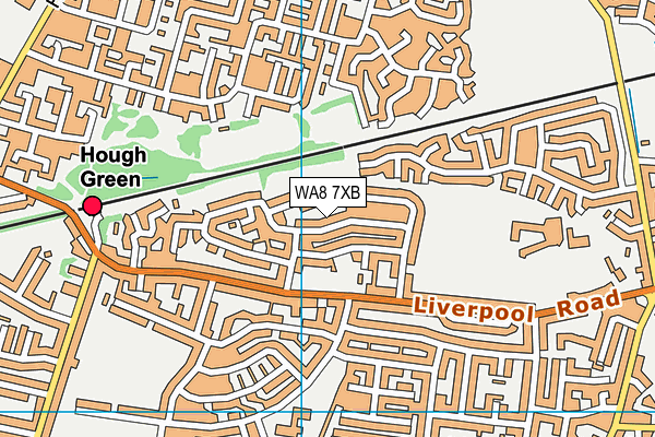 WA8 7XB map - OS VectorMap District (Ordnance Survey)