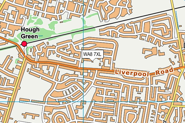 WA8 7XL map - OS VectorMap District (Ordnance Survey)