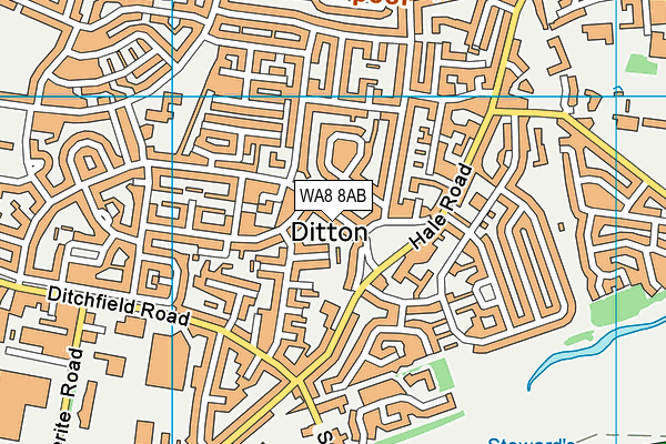 WA8 8AB map - OS VectorMap District (Ordnance Survey)