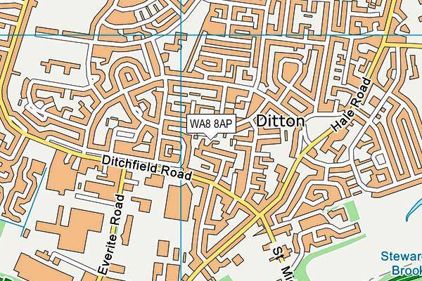 WA8 8AP map - OS VectorMap District (Ordnance Survey)