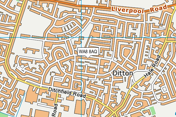 WA8 8AQ map - OS VectorMap District (Ordnance Survey)