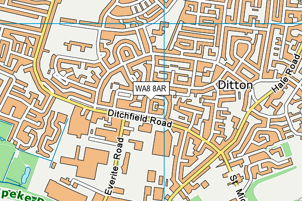 WA8 8AR map - OS VectorMap District (Ordnance Survey)