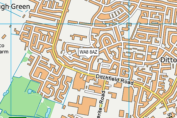 WA8 8AZ map - OS VectorMap District (Ordnance Survey)
