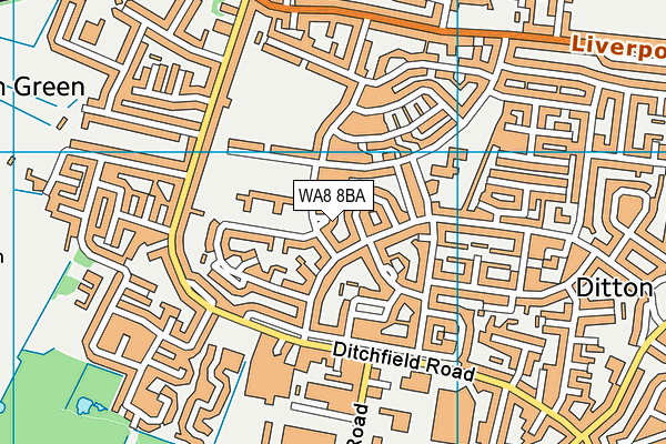 WA8 8BA map - OS VectorMap District (Ordnance Survey)