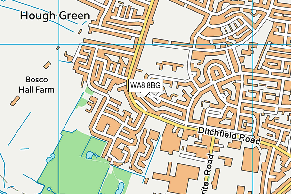 WA8 8BG map - OS VectorMap District (Ordnance Survey)
