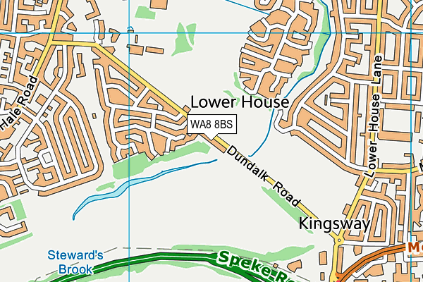 St Michaels Jubilee Golf Course (Closed) map (WA8 8BS) - OS VectorMap District (Ordnance Survey)