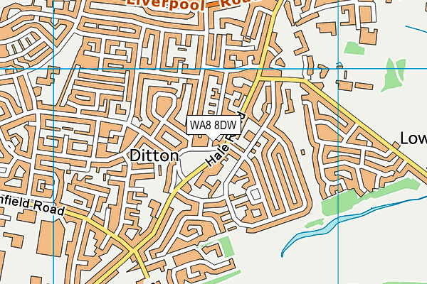 WA8 8DW map - OS VectorMap District (Ordnance Survey)
