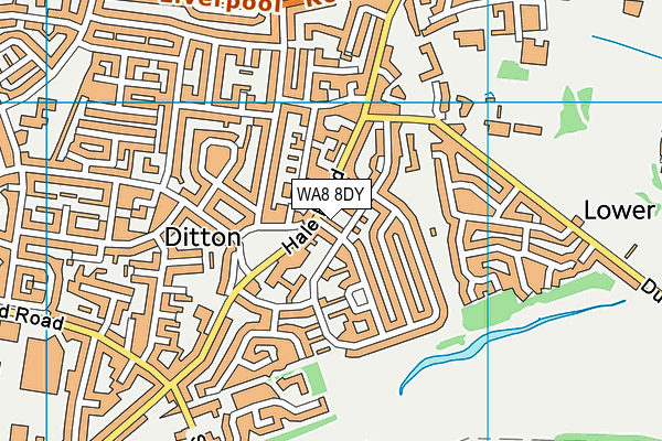 WA8 8DY map - OS VectorMap District (Ordnance Survey)