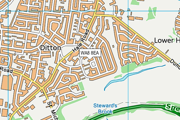 WA8 8EA map - OS VectorMap District (Ordnance Survey)