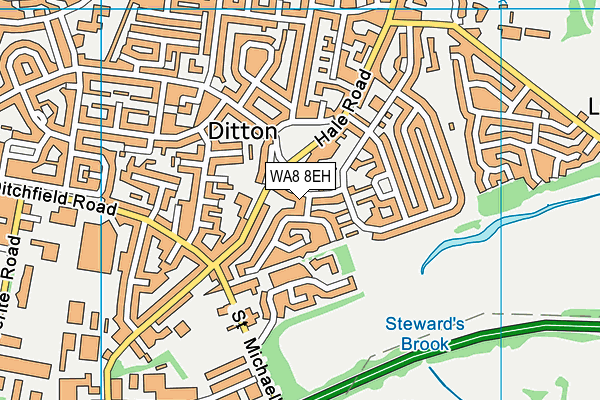 WA8 8EH map - OS VectorMap District (Ordnance Survey)