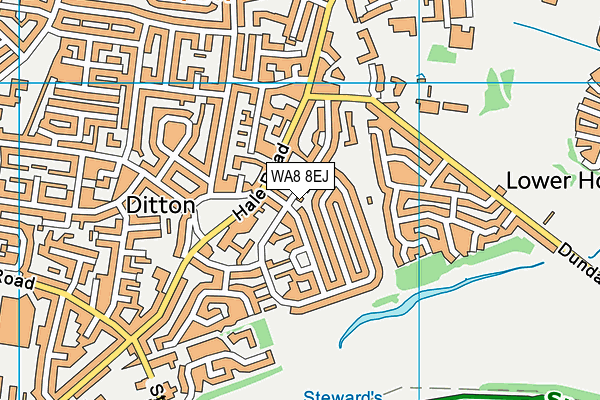 WA8 8EJ map - OS VectorMap District (Ordnance Survey)