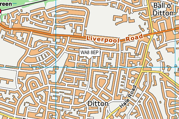 WA8 8EP map - OS VectorMap District (Ordnance Survey)
