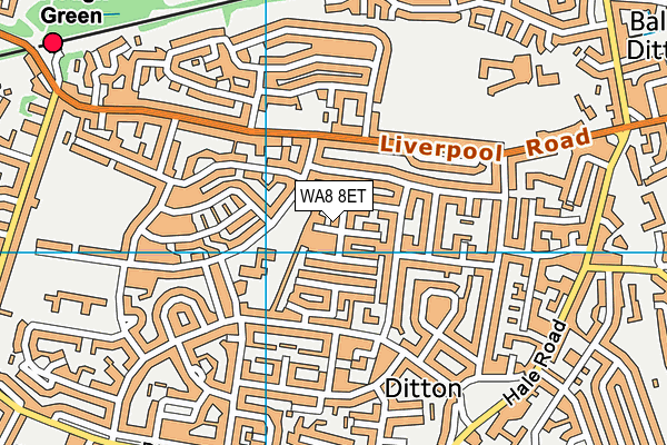 WA8 8ET map - OS VectorMap District (Ordnance Survey)