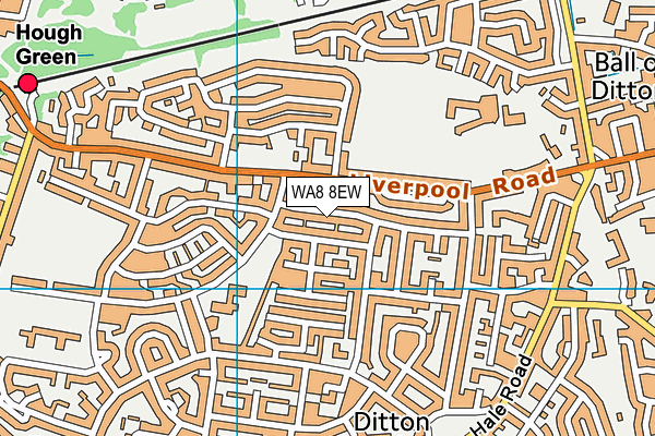 WA8 8EW map - OS VectorMap District (Ordnance Survey)